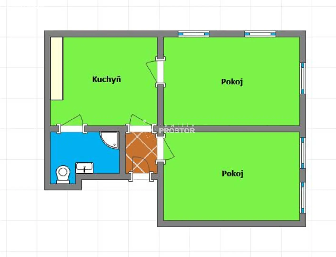 Pronájem bytu 2+1 62 m², Třída 9. května, Rumburk - Rumburk 1