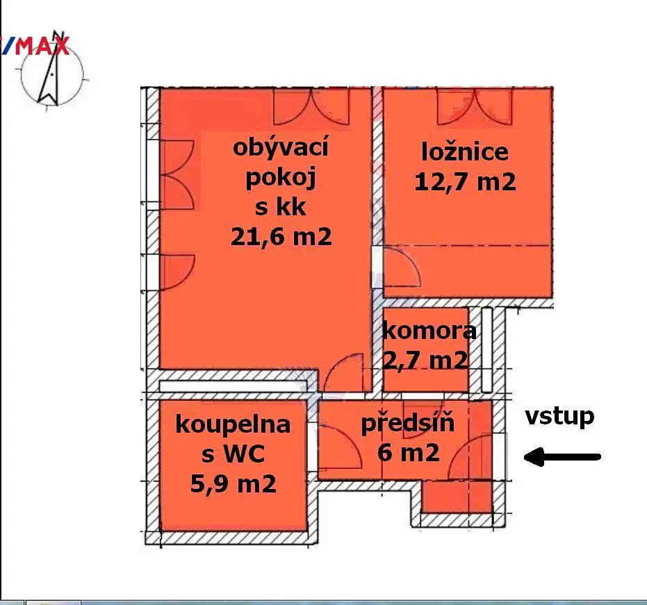 Pronájem bytu 2+kk 49 m², Na Výrovně, Praha 5 - Stodůlky