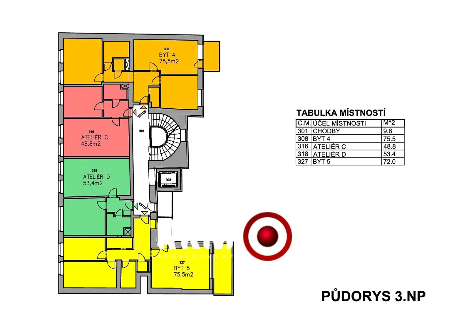 Prodej bytu 2+kk 48 m², Velké Meziříčí, okres Žďár nad Sázavou