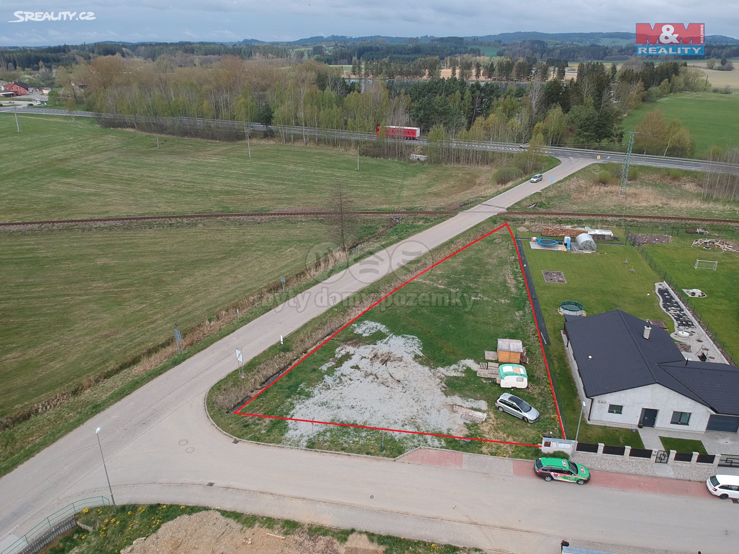 Prodej  stavebního pozemku 1 224 m², Nová Včelnice, okres Jindřichův Hradec