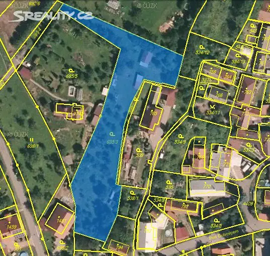 Prodej  stavebního pozemku 2 511 m², Valašské Klobouky, okres Zlín