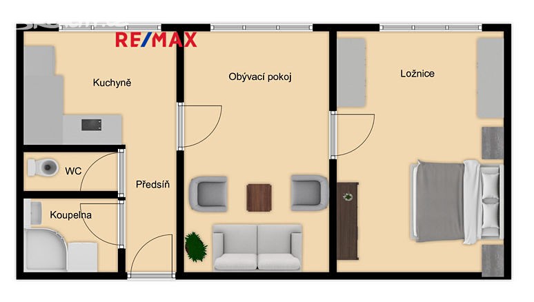 Pronájem bytu 2+1 58 m² (Podkrovní), Vokova, Prachatice - Prachatice II