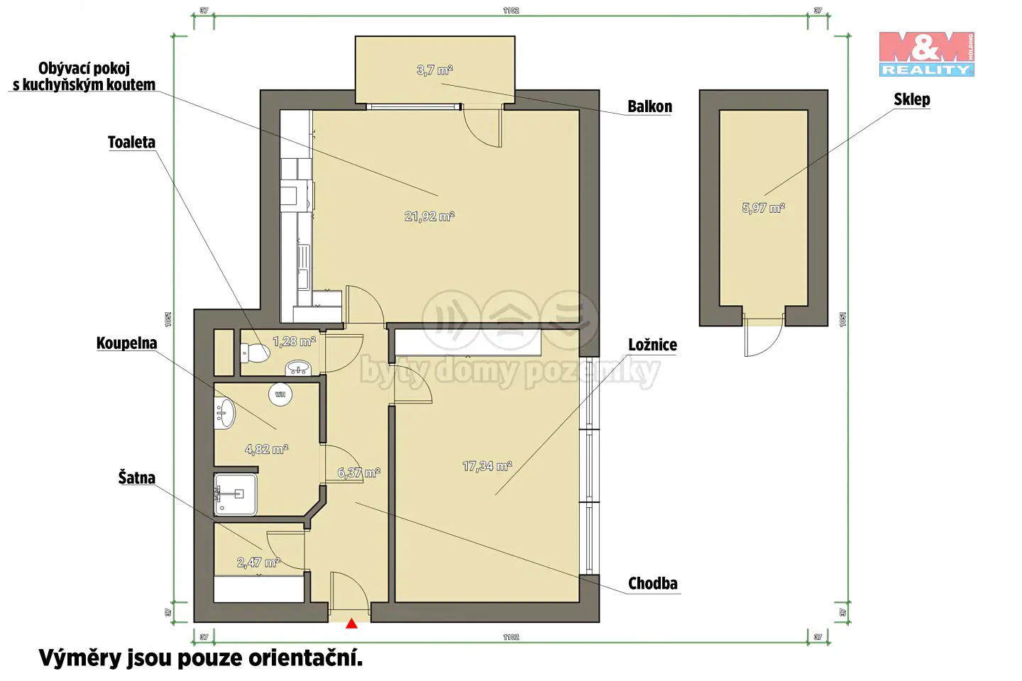 Pronájem bytu 2+kk 56 m², V Bezinkách, Plzeň - Černice
