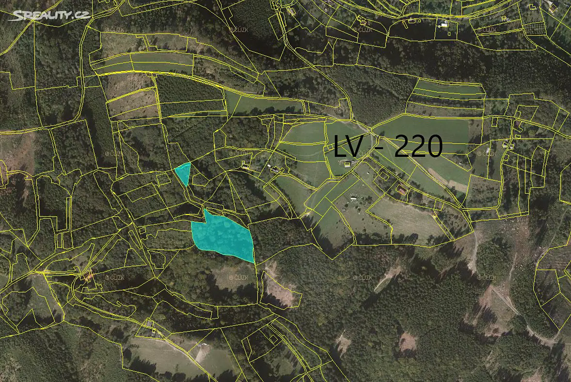 Prodej  lesa 10 605 m², Jarcová, okres Vsetín