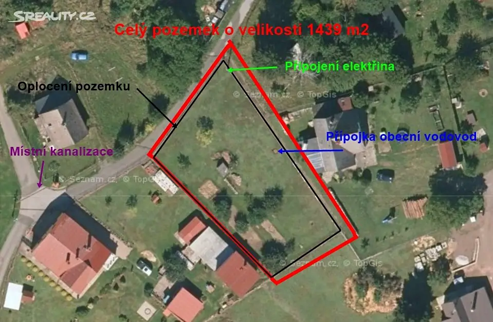Prodej  stavebního pozemku 1 439 m², Vítězná - Huntířov, okres Trutnov
