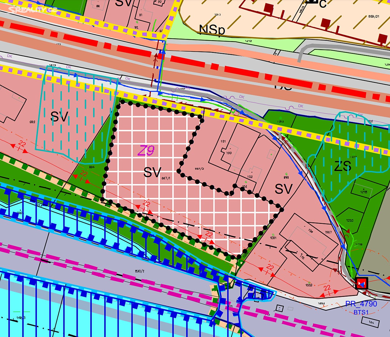 Prodej  stavebního pozemku 1 077 m², Polom, okres Přerov