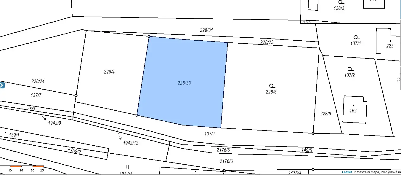 Prodej  stavebního pozemku 1 082 m², Radošovice, okres Benešov