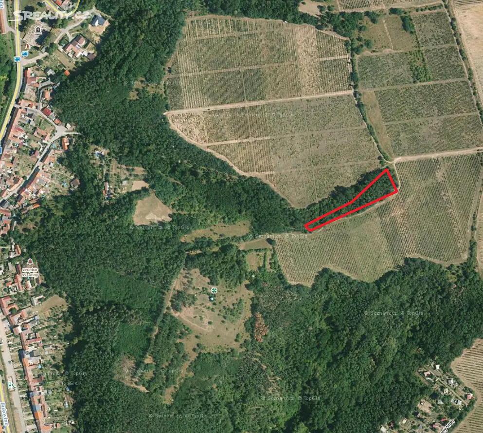 Prodej  lesa 608 m², Moravské Bránice, okres Brno-venkov