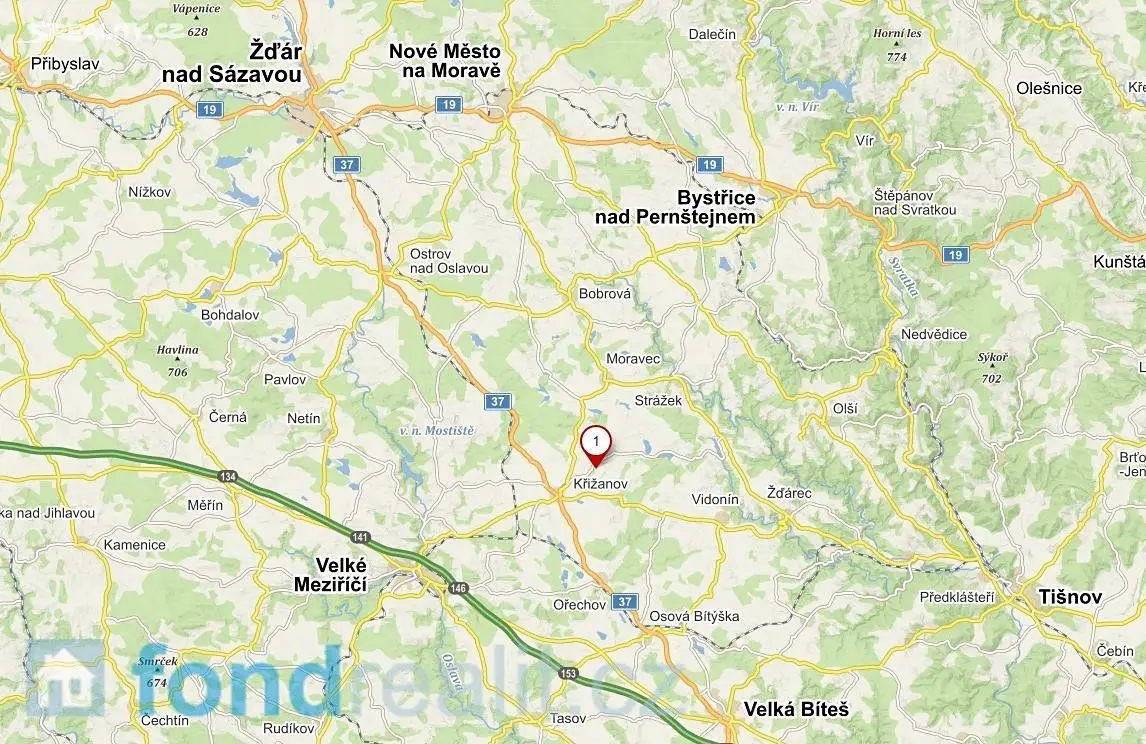 Prodej  pozemku 22 583 m², Kundratice, okres Žďár nad Sázavou