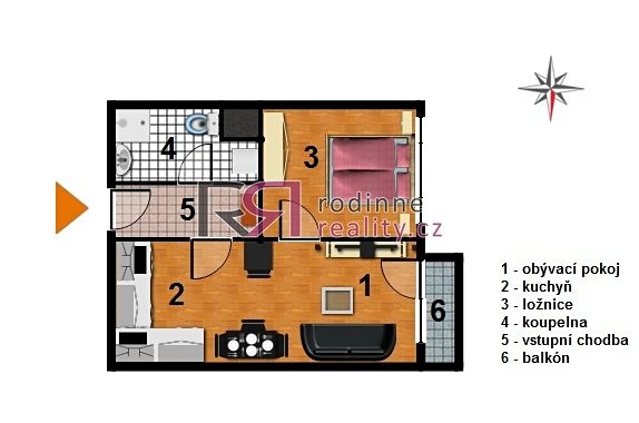 Pronájem bytu 2+kk 53 m², Dvořákova, Jinočany