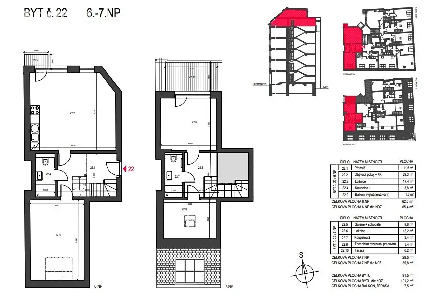 Pronájem bytu 3+kk 101 m² (Mezonet), Heřmanova, Praha 7 - Holešovice