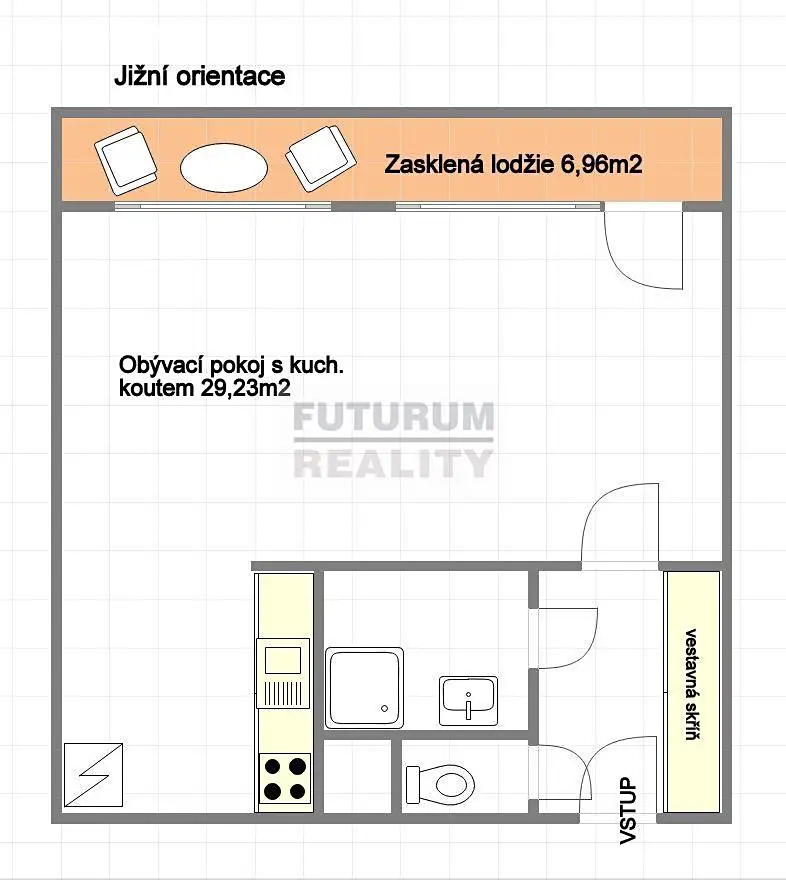 Pronájem bytu 1+kk 46 m², Dědinská, Praha 6 - Ruzyně