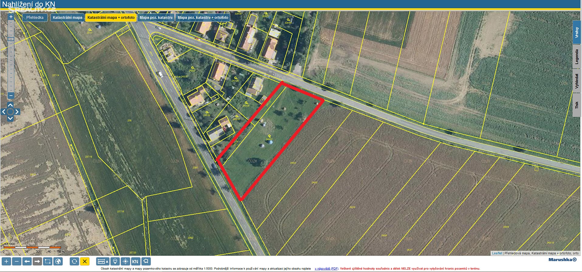 Prodej  stavebního pozemku 3 780 m², Chrast - Podlažice, okres Chrudim