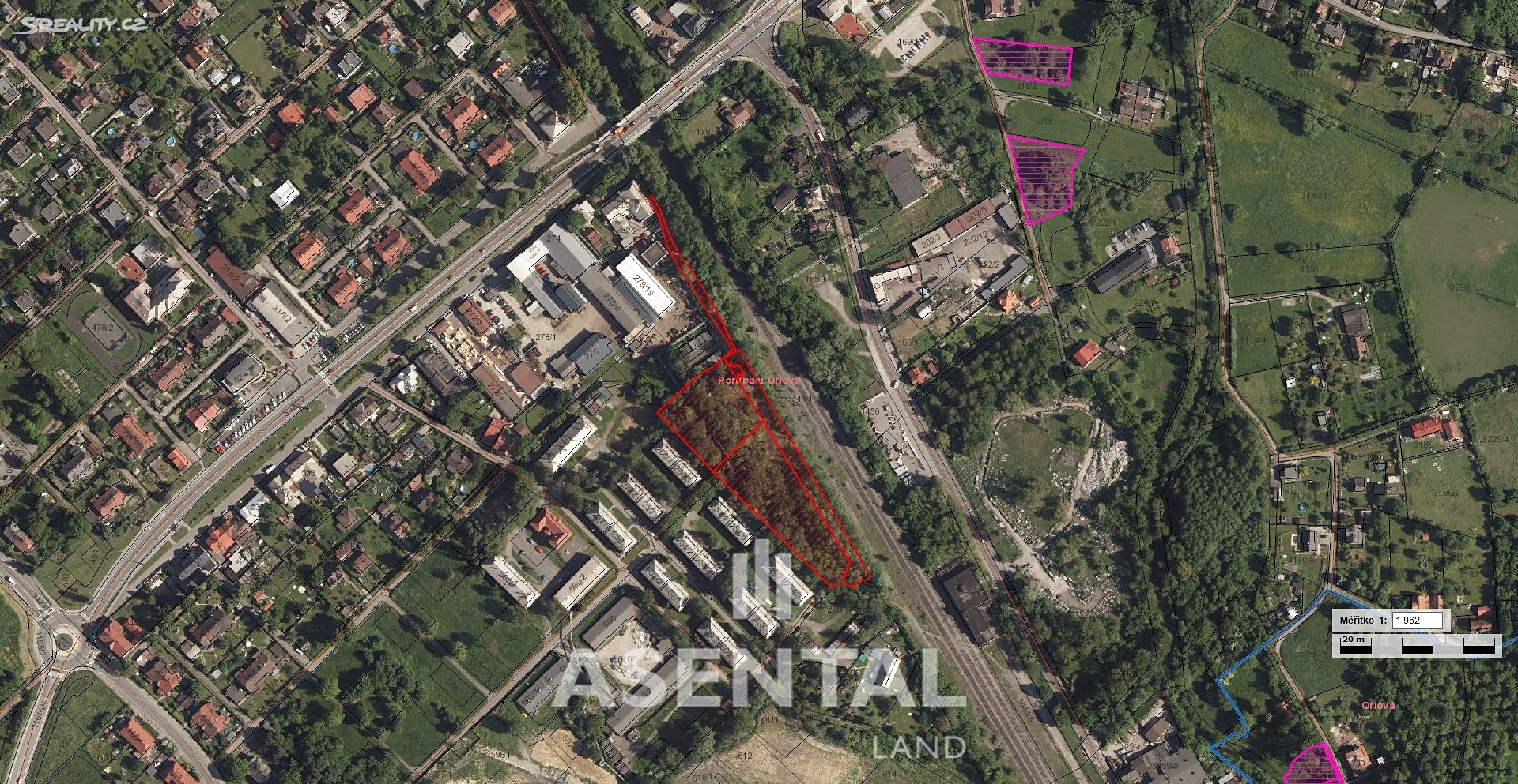 Prodej  pozemku 8 452 m², Orlová - Poruba, okres Karviná