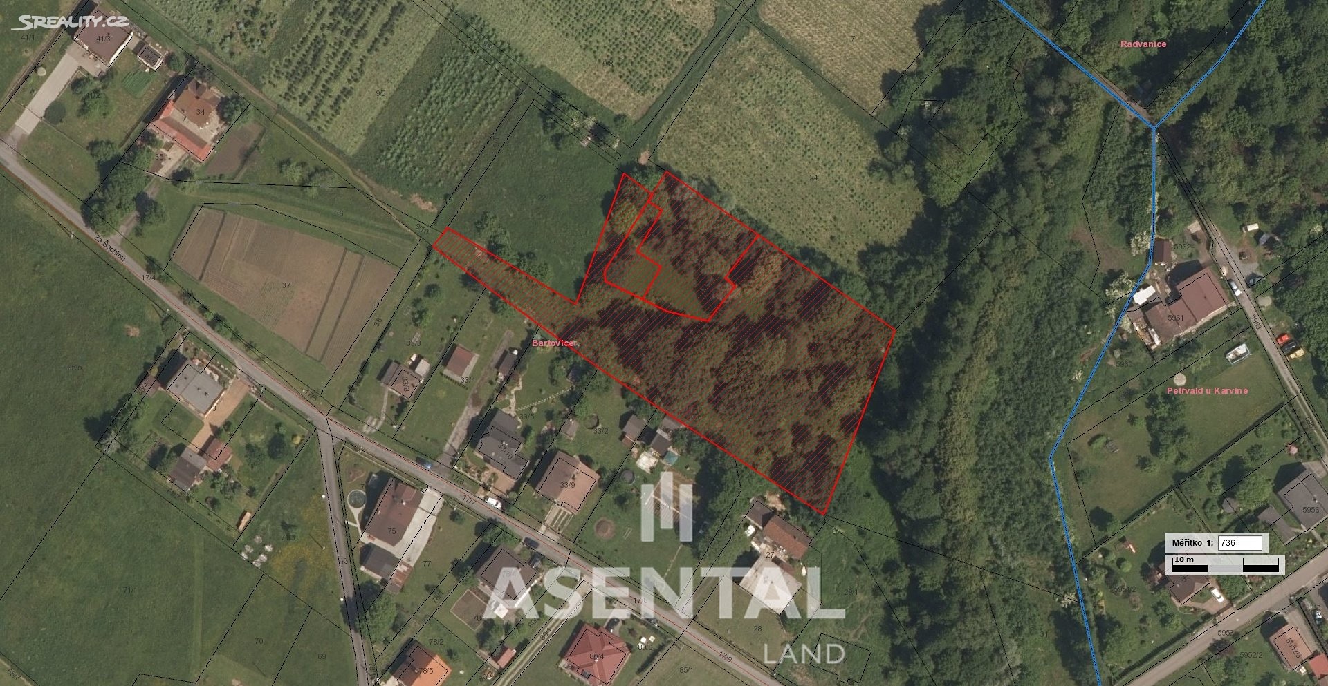Prodej  pozemku 5 230 m², Ostrava - Bartovice, okres Ostrava-město