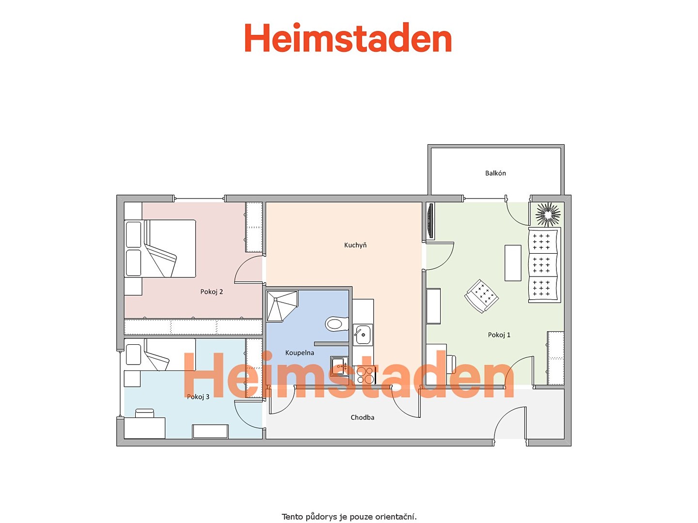 Pronájem bytu 3+1 61 m², Dolní, Frenštát pod Radhoštěm