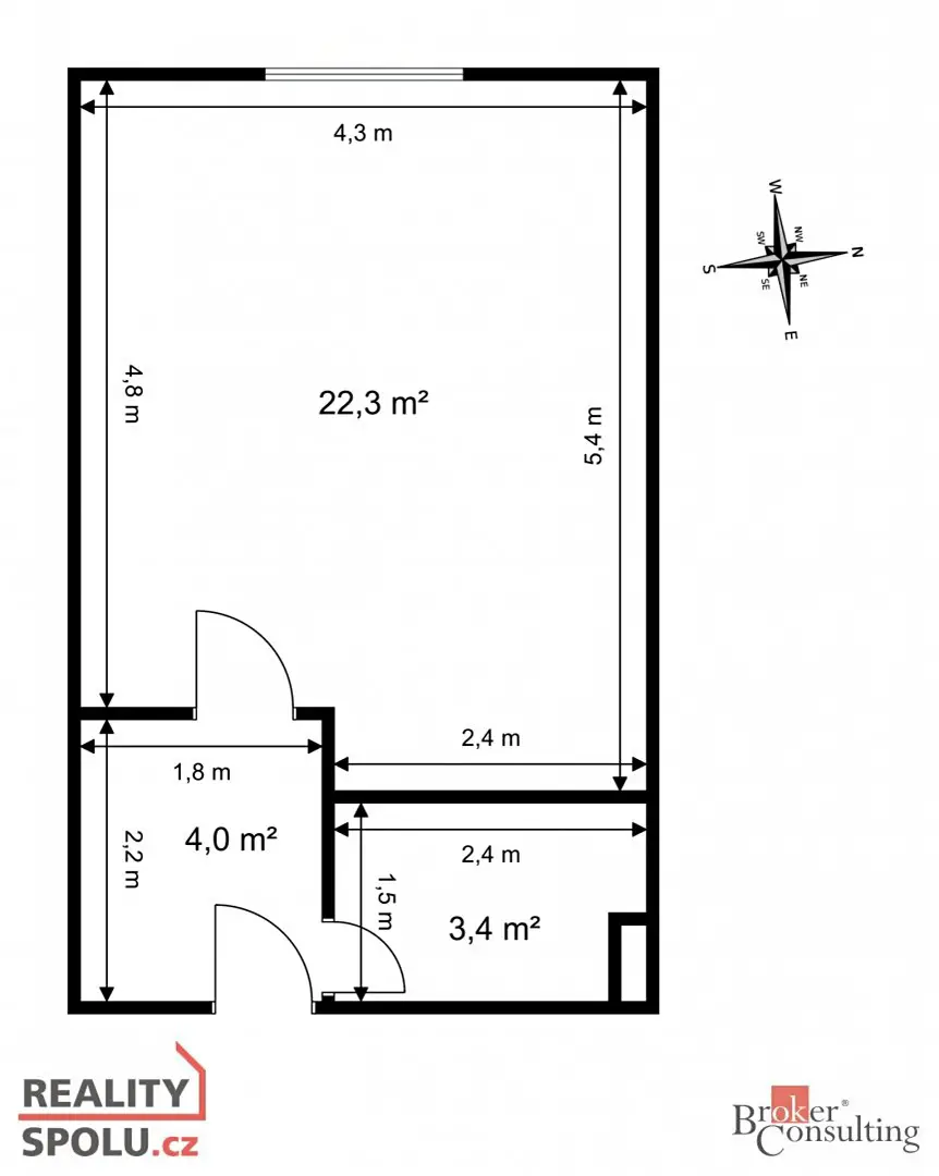 Prodej bytu 1+kk 29 m², Za Mlýnem, Hostivice