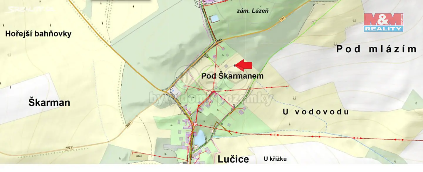 Prodej  stavebního pozemku 2 783 m², Chudenice - Lučice, okres Klatovy