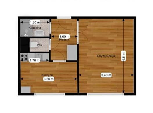 Pronájem bytu 1+1 31 m², Klenčí pod Čerchovem, okres Domažlice