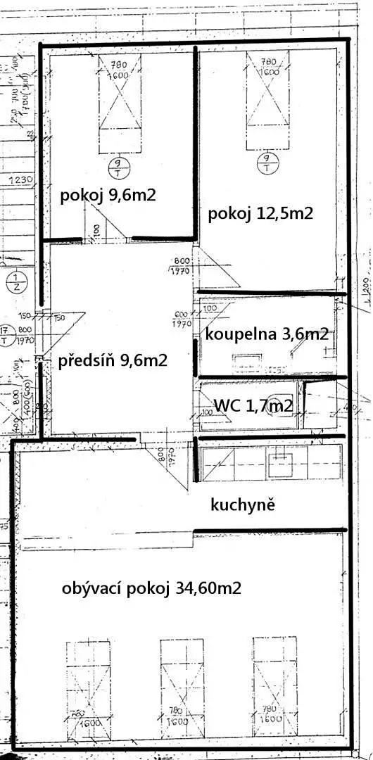 Pronájem bytu 3+kk 74 m² (Podkrovní), Grohova, Brno - Veveří