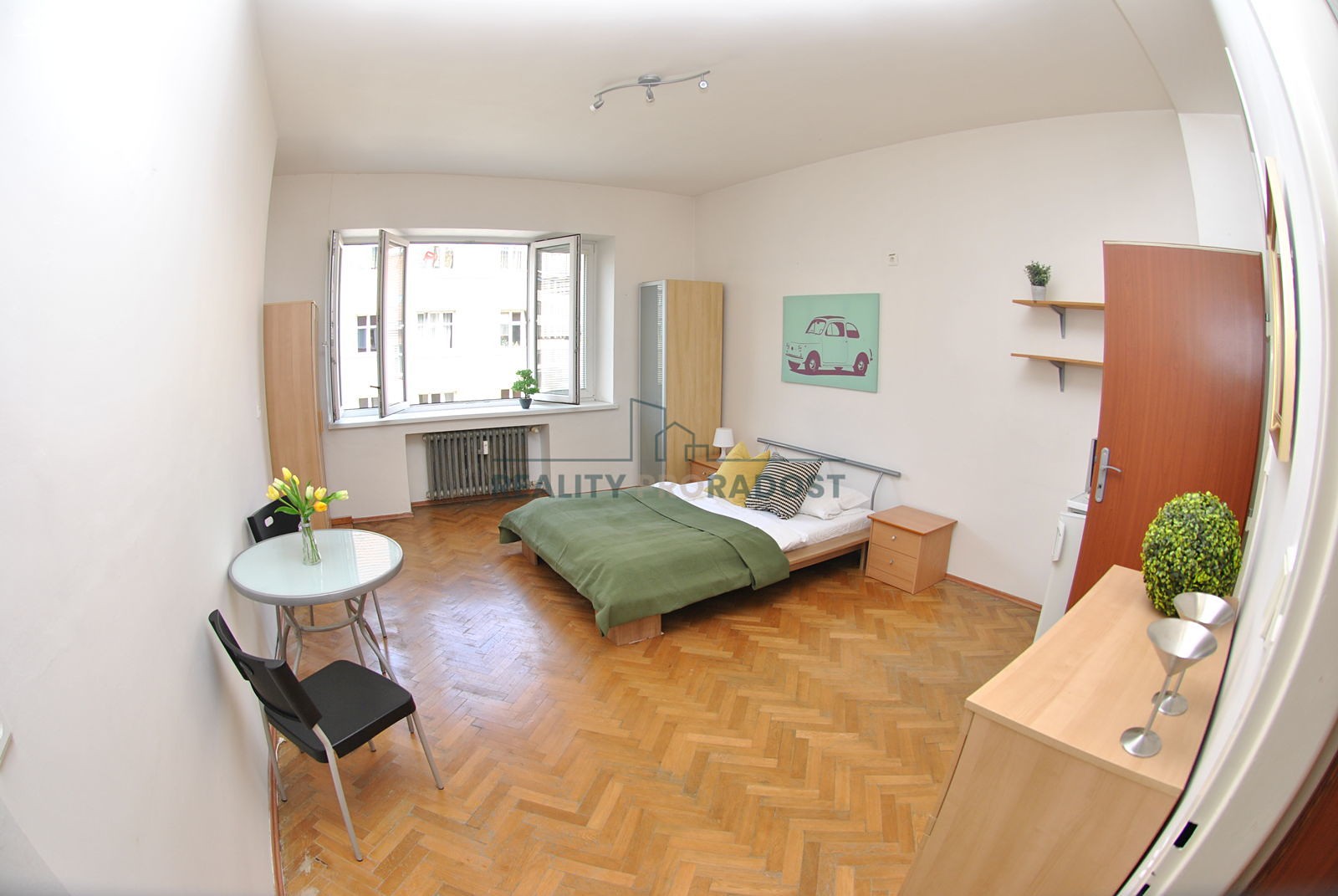 Pronájem bytu 1+kk 27 m², Brno - Veveří, okres Brno-město