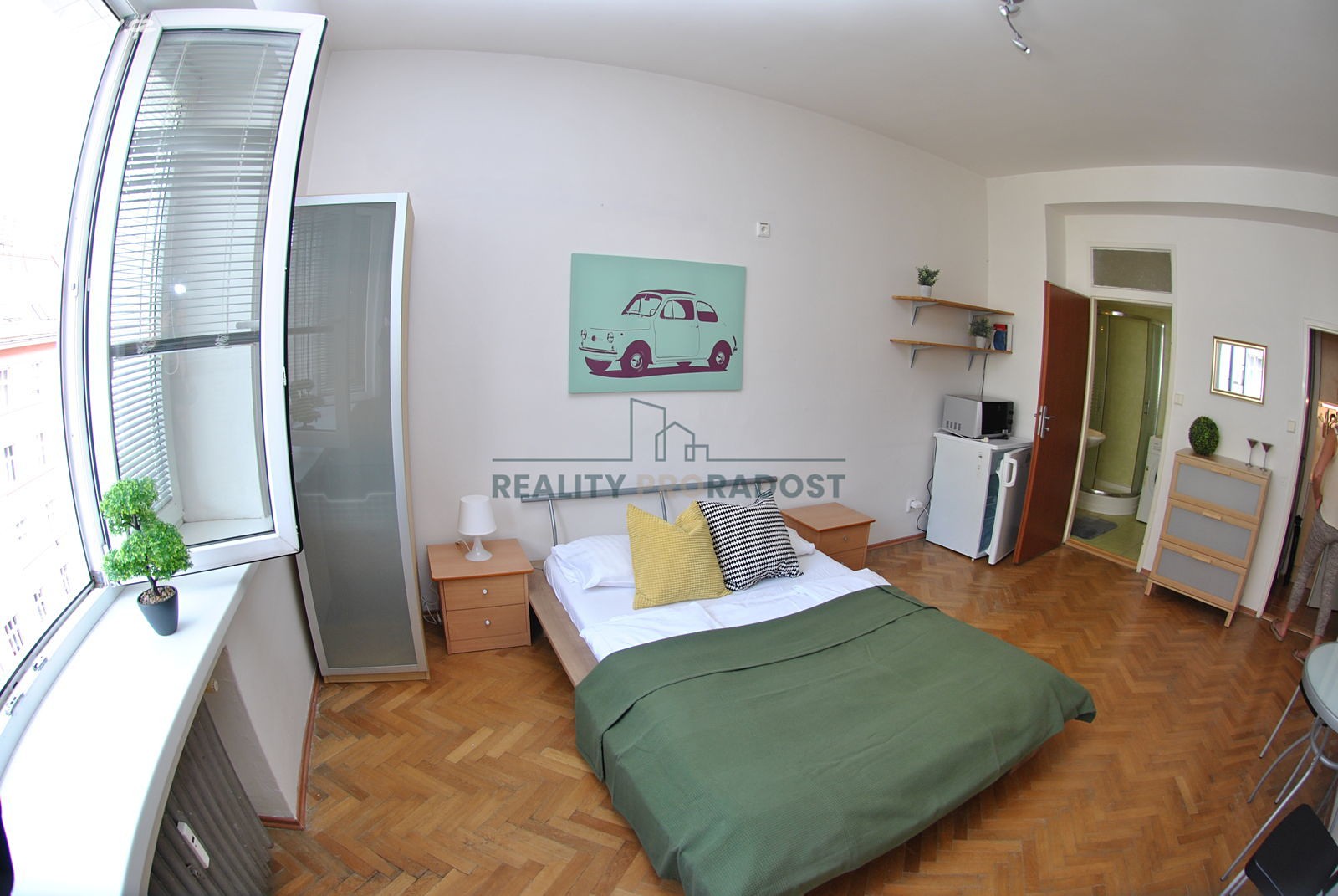 Pronájem bytu 1+kk 27 m², Brno - Veveří, okres Brno-město