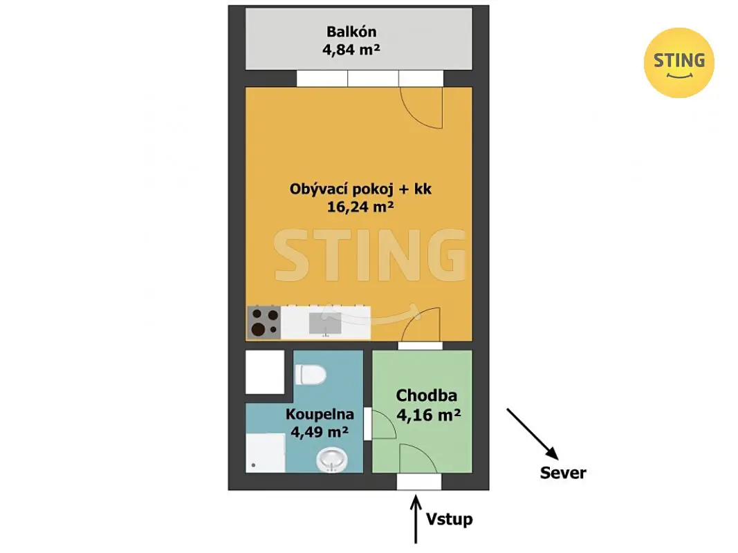 Prodej bytu 1+kk 32 m², Lidická, Třinec