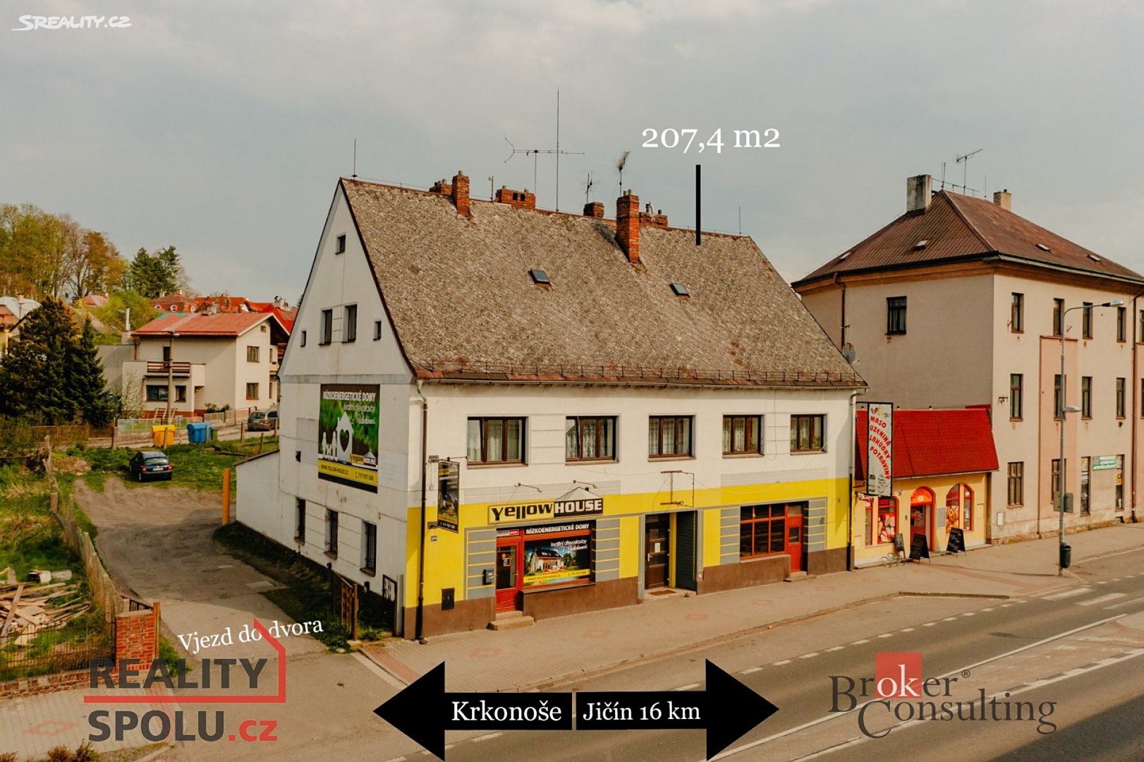 Prodej  rodinného domu 416 m², pozemek 818 m², Krkonošská, Nová Paka