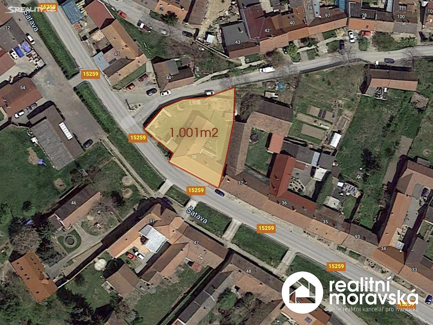 Prodej  stavebního pozemku 1 001 m², Mělčany, okres Brno-venkov
