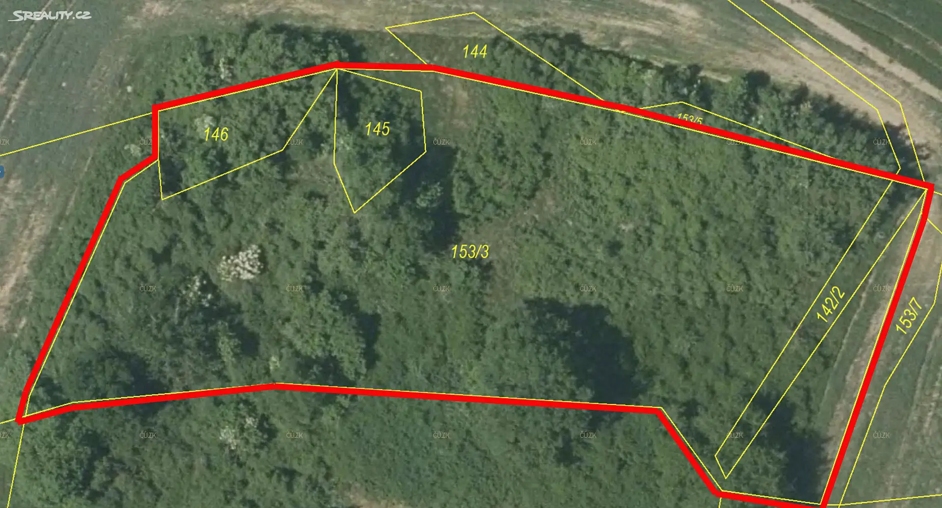 Prodej  lesa 3 639 m², Maňovice, okres Klatovy
