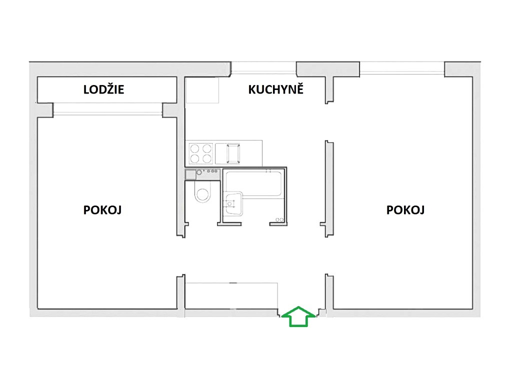 Pronájem bytu 2+1 53 m², Oty Synka, Ostrava - Poruba