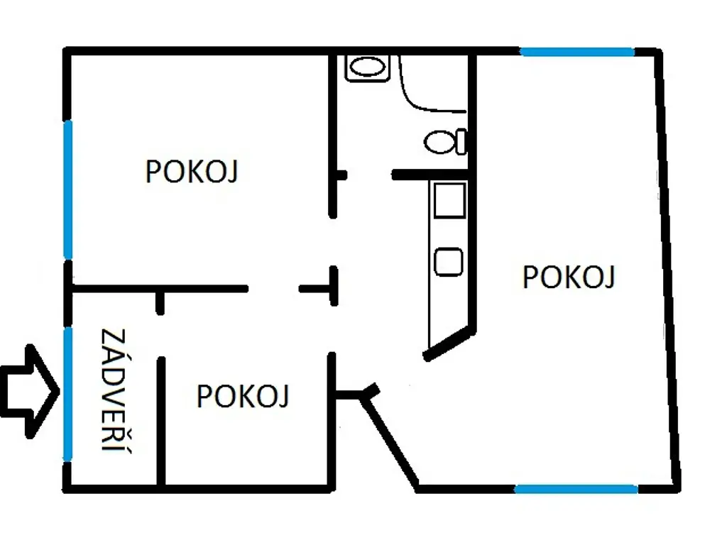 Pronájem bytu 3+1 67 m², Kravaře, okres Opava
