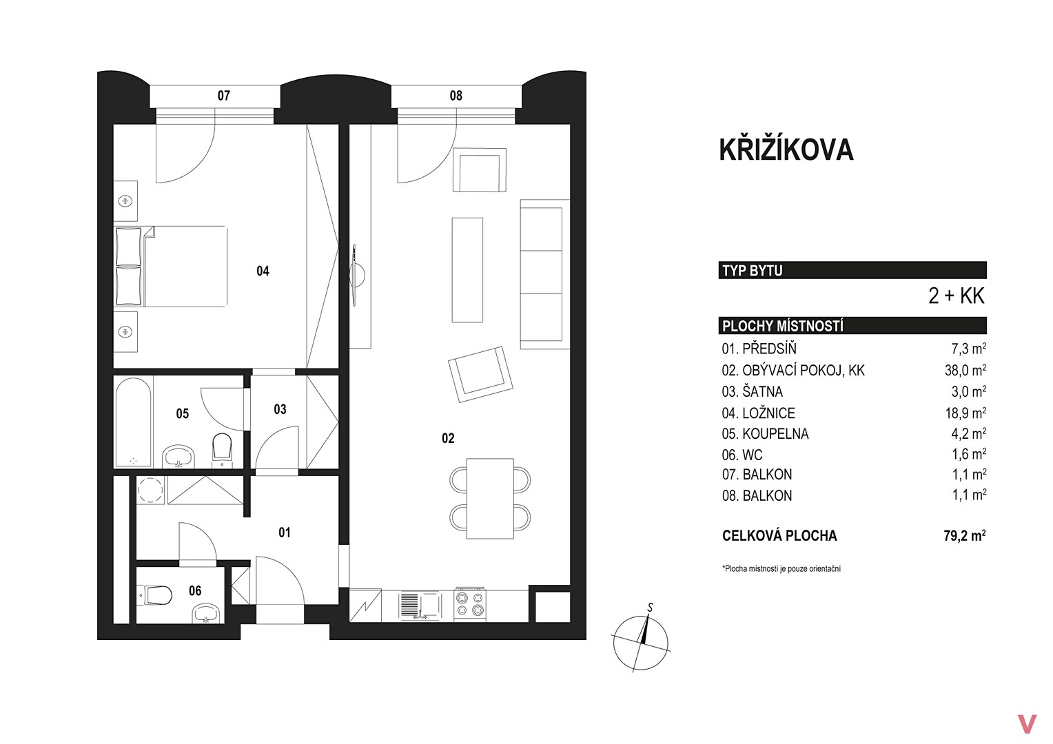 Prodej bytu 2+kk 77 m², Křižíkova, Praha 8 - Karlín