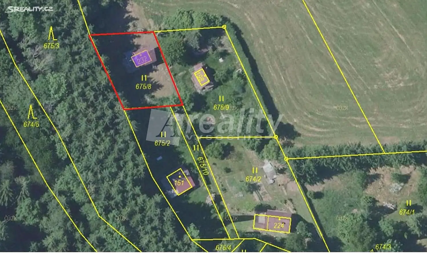 Prodej  chaty 50 m², pozemek 427 m², Chřenovice, okres Havlíčkův Brod