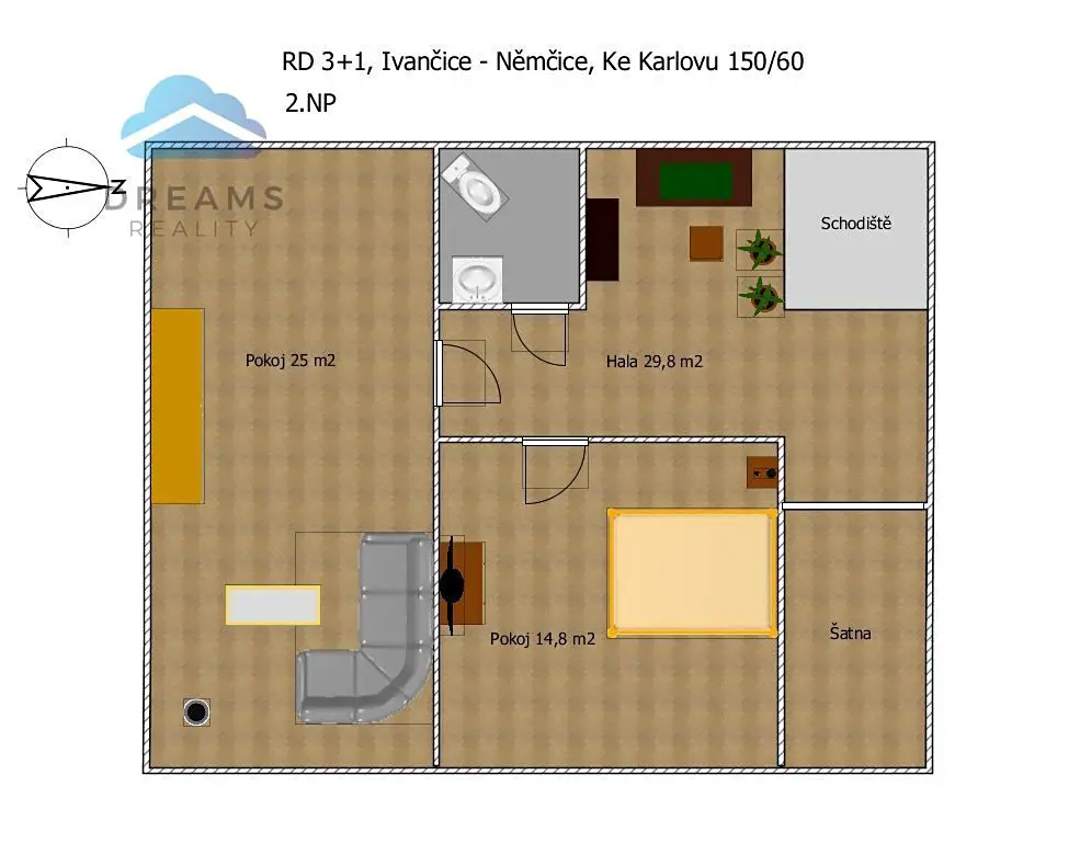 Prodej  rodinného domu 197 m², pozemek 290 m², Ke Karlovu, Ivančice - Němčice