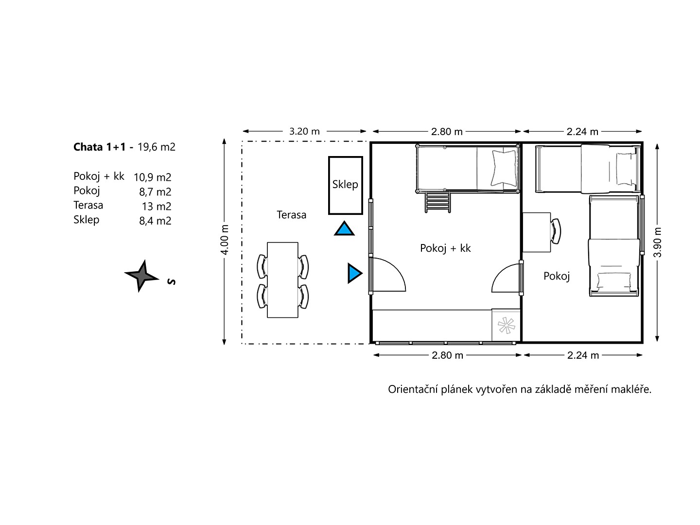 Prodej  chaty 20 m², pozemek 250 m², Brno - Brno-Jundrov, okres Brno-město