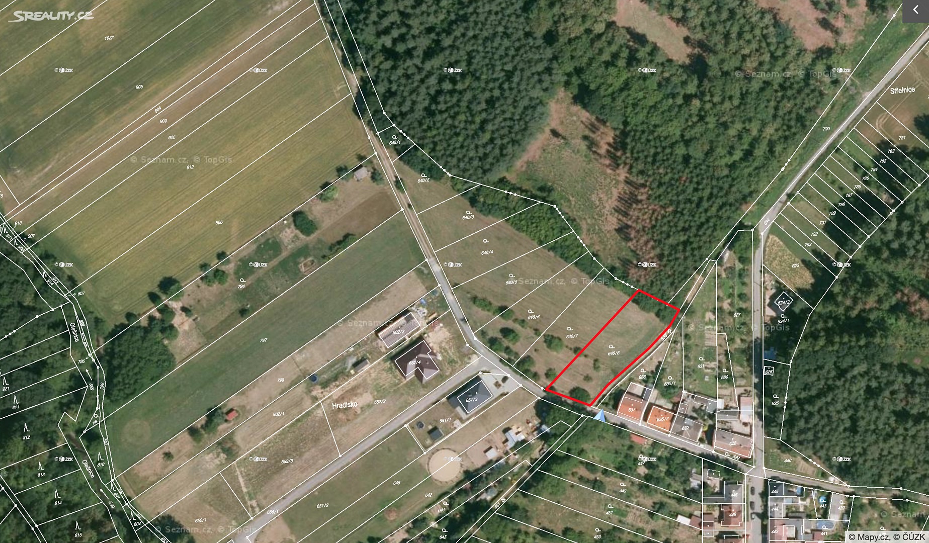 Prodej  stavebního pozemku 1 552 m², Pod Lesem, Přerov - Přerov XII-Žeravice