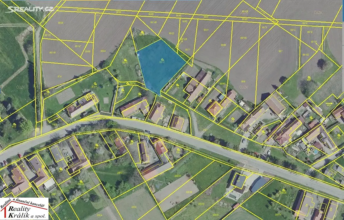 Prodej  stavebního pozemku 1 554 m², Vlačice - Výčapy, okres Kutná Hora