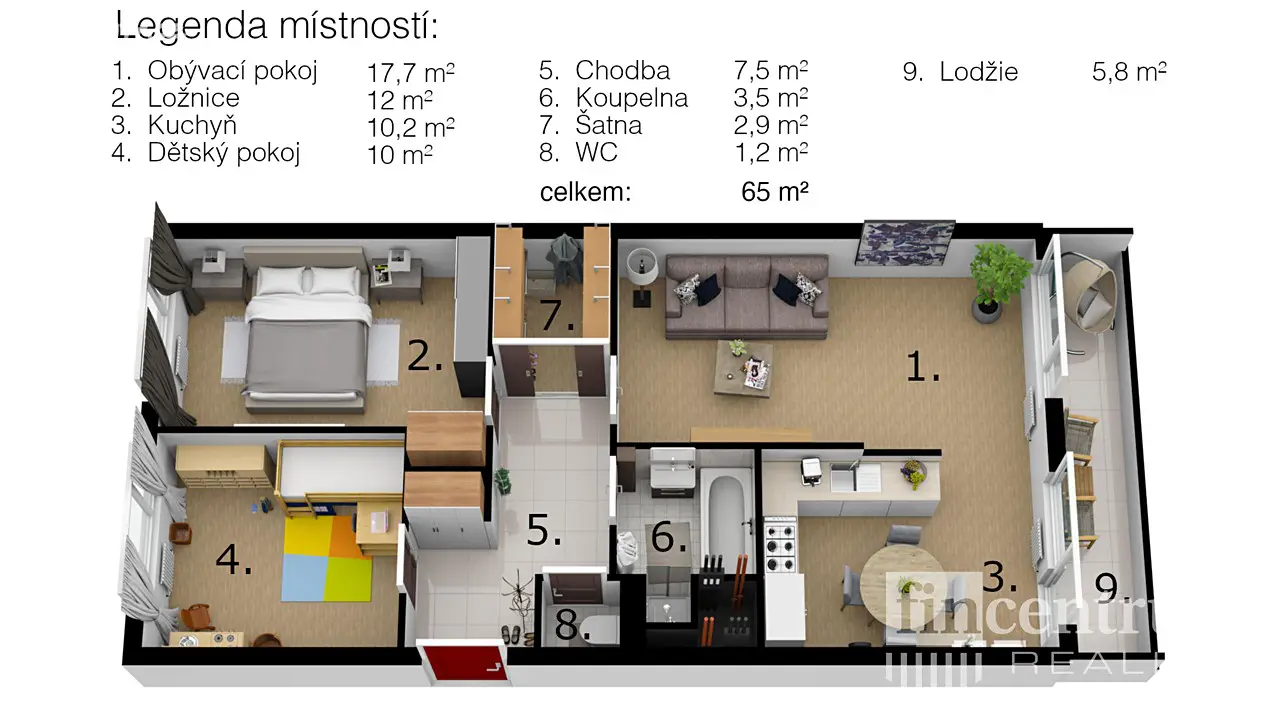 Pronájem bytu 3+kk 64 m², Jaselská, Mnichovo Hradiště