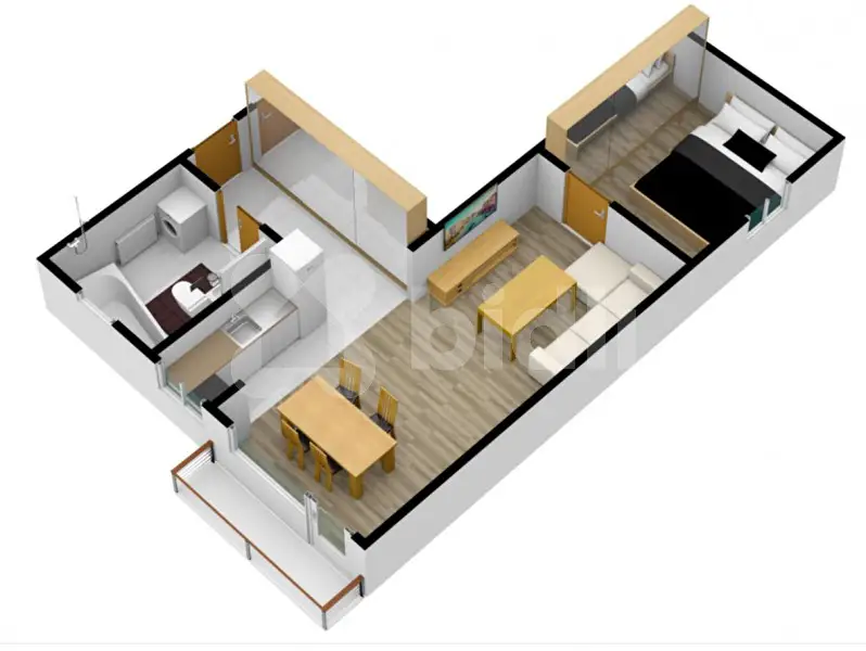 Pronájem bytu 2+kk 44 m², Jar. Haška, České Budějovice - České Budějovice 3