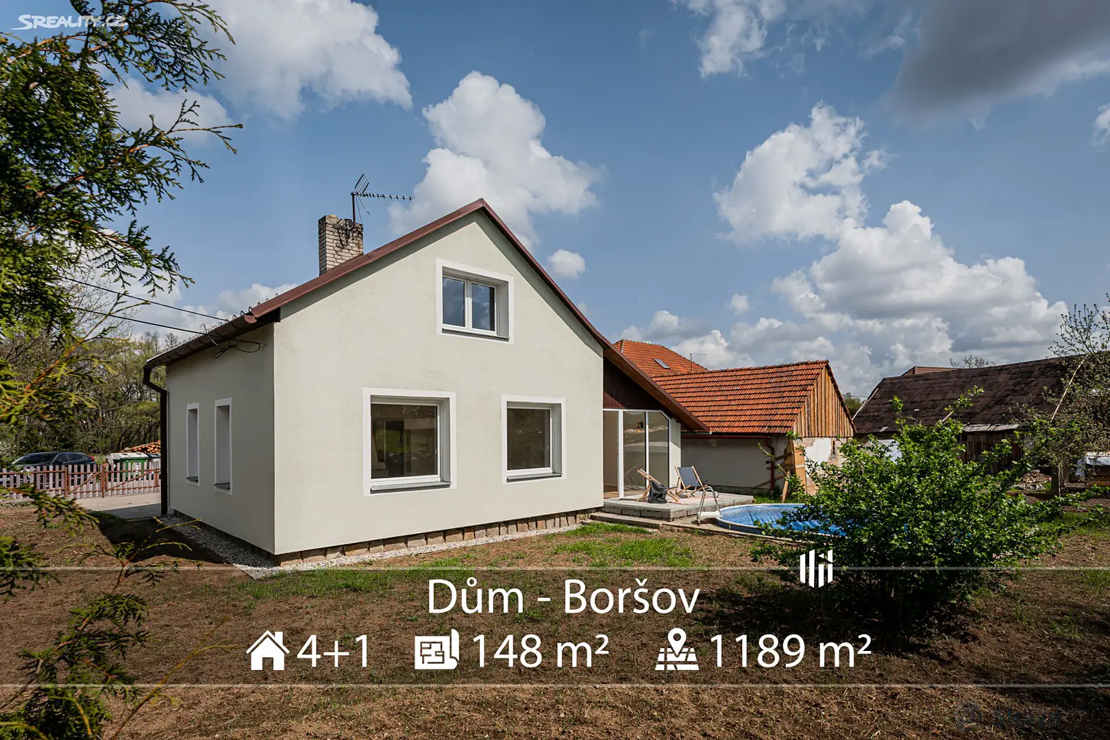 Prodej  rodinného domu 110 m², pozemek 1 189 m², Boršov, okres Jihlava