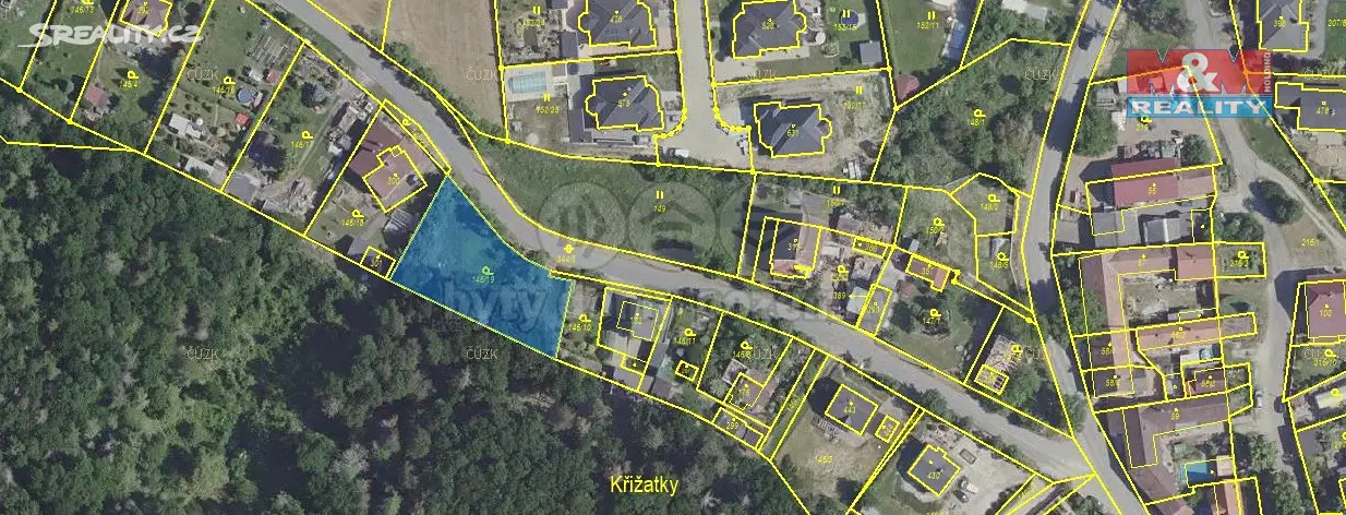 Prodej  stavebního pozemku 1 018 m², Králův Dvůr - Křižatky, okres Beroun