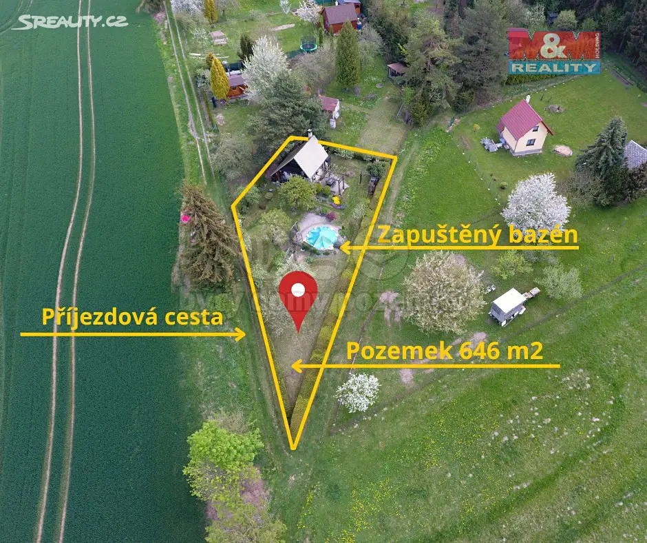 Prodej  chaty 33 m², pozemek 646 m², Česká Třebová, okres Ústí nad Orlicí