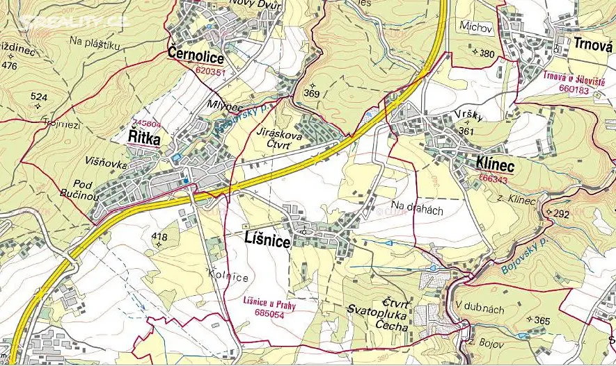 Prodej  stavebního pozemku 1 992 m², Líšnice, okres Praha-západ