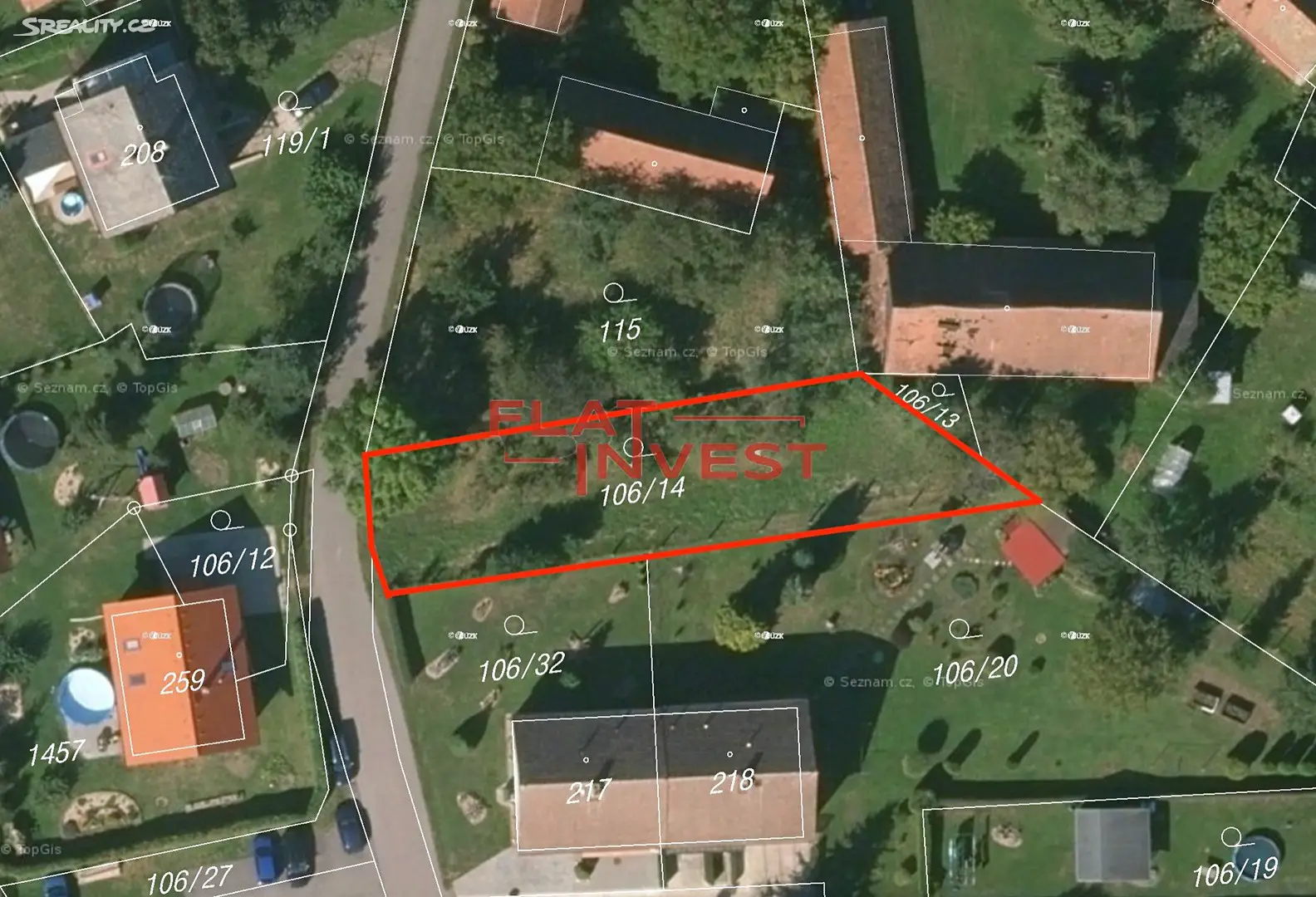 Prodej  stavebního pozemku 544 m², Žeretice, okres Jičín