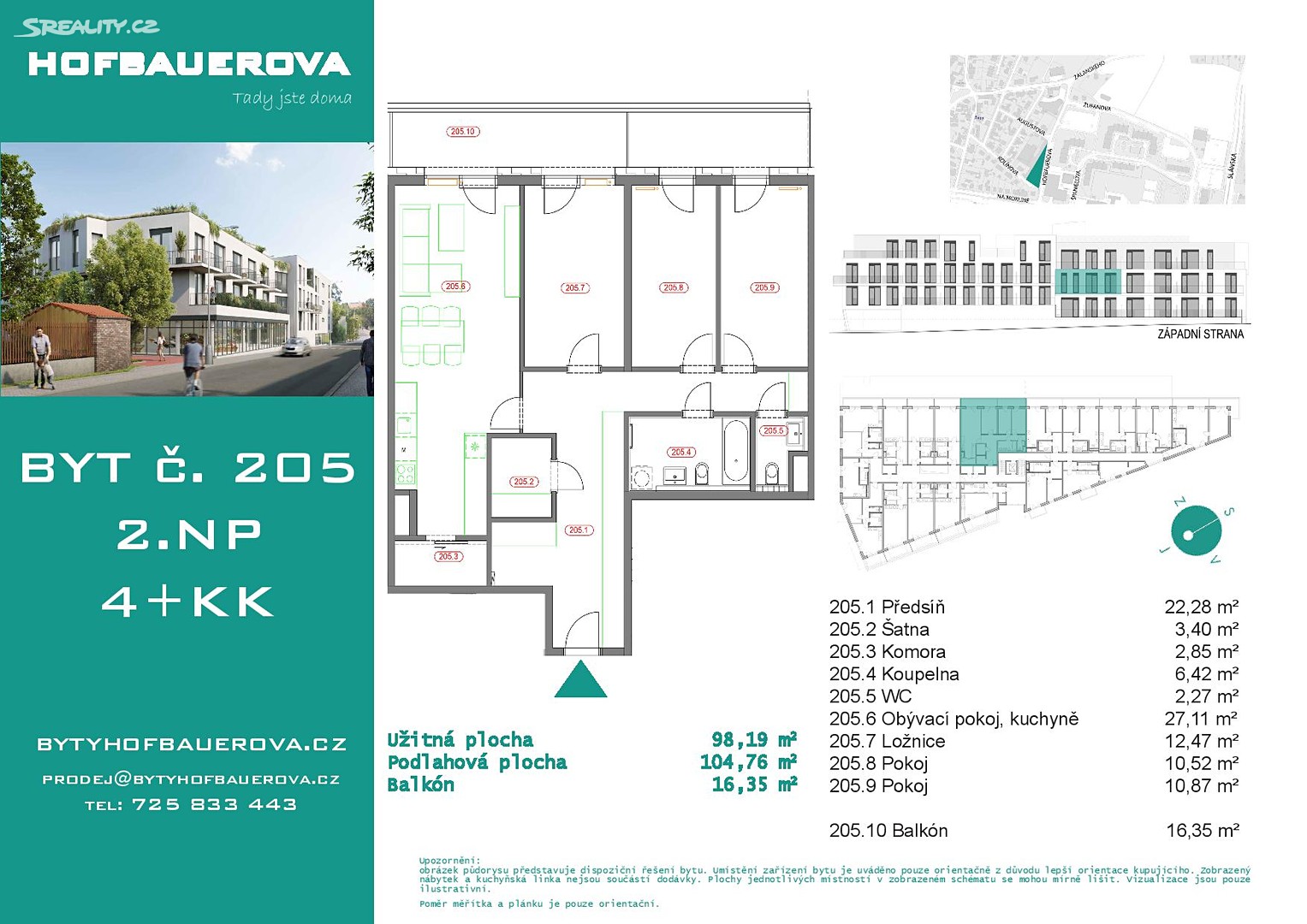 Prodej bytu 4+kk 104 m², Hofbauerova, Praha 6 - Řepy
