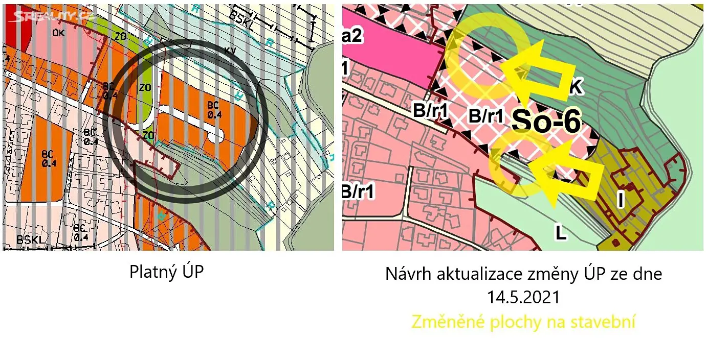 Prodej  stavebního pozemku 1 653 m², U Dubu, Brno - Soběšice