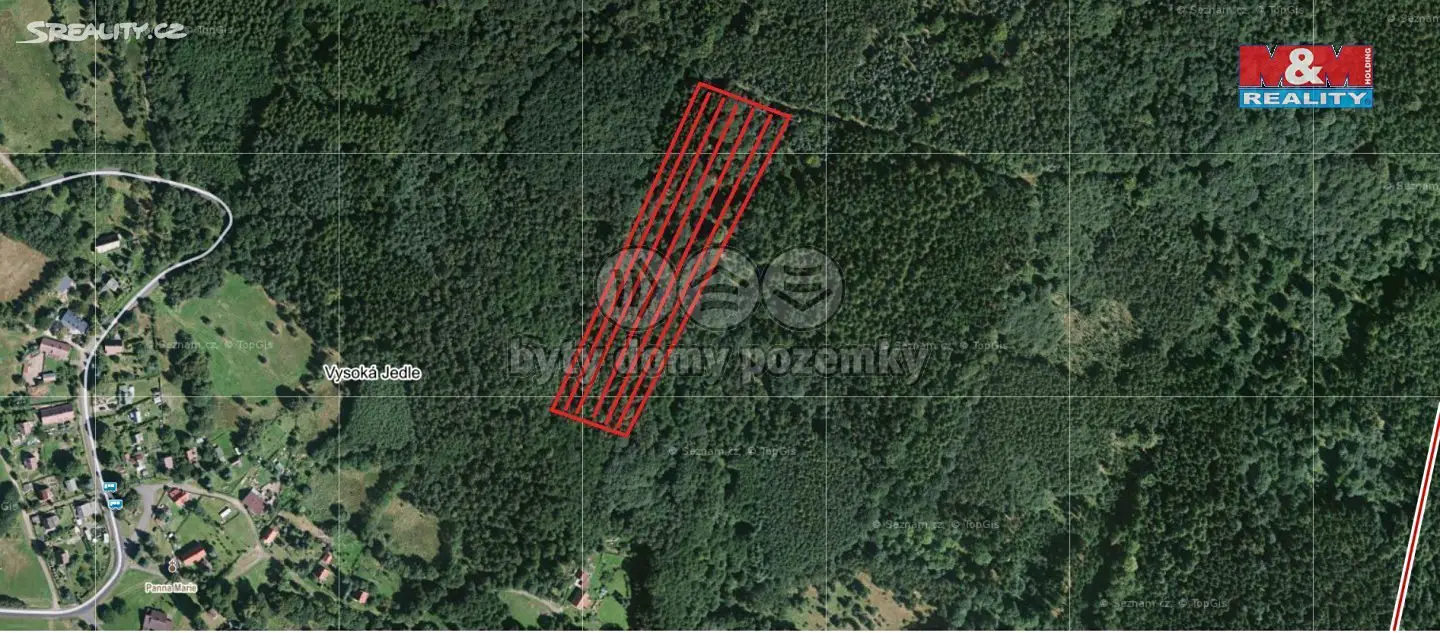 Prodej  lesa 5 925 m², Místo - Vysoká Jedle, okres Chomutov