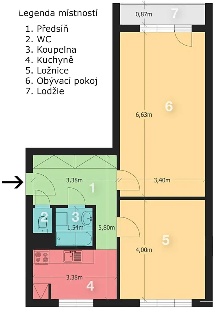 Prodej bytu 2+1 58 m², Vrbčanská, Praha 10 - Strašnice