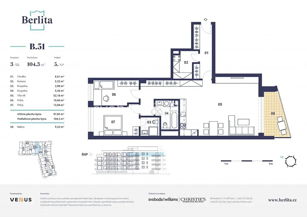 Prodej bytu 3+kk 113 m², Na Parkáně, Beroun - Beroun-Město